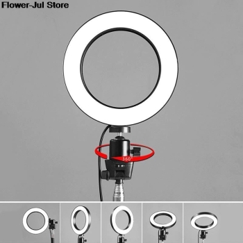 Lampa pierścieniowa 8 cali metalowa pilot selfi stojak [23140000823]